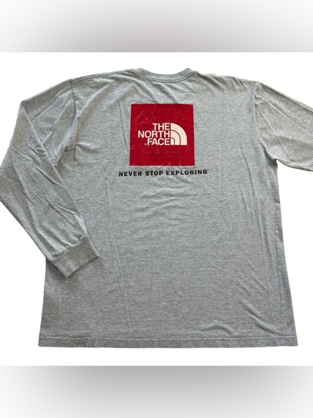 The North Face Men’s Gray Long Sleeve NSE Logo Graphic Print T-Shirt size XL